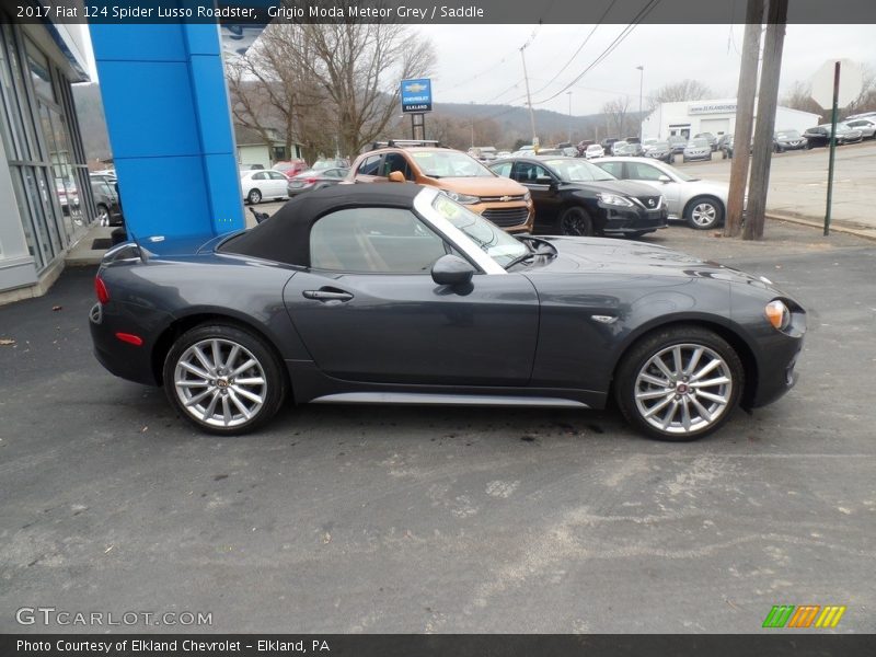 Grigio Moda Meteor Grey / Saddle 2017 Fiat 124 Spider Lusso Roadster