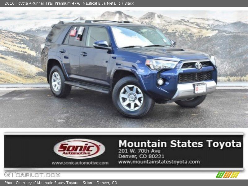 Nautical Blue Metallic / Black 2016 Toyota 4Runner Trail Premium 4x4
