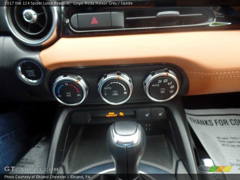 Grigio Moda Meteor Grey / Saddle 2017 Fiat 124 Spider Lusso Roadster