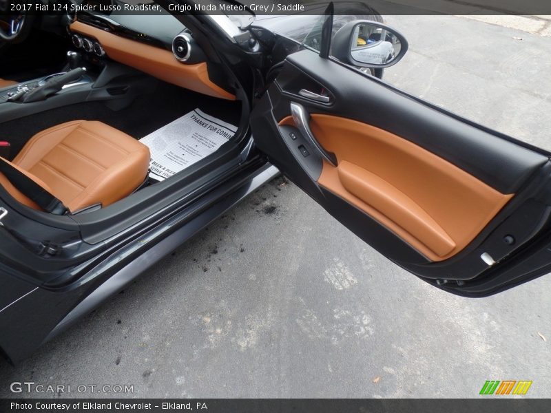 Grigio Moda Meteor Grey / Saddle 2017 Fiat 124 Spider Lusso Roadster