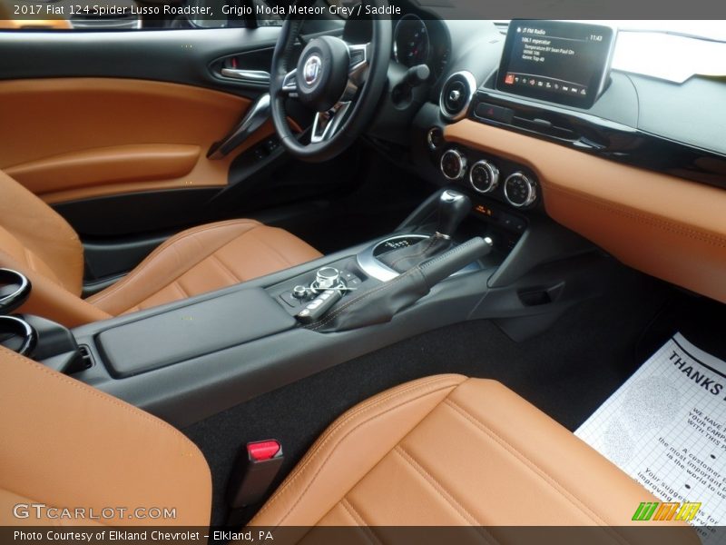 Grigio Moda Meteor Grey / Saddle 2017 Fiat 124 Spider Lusso Roadster