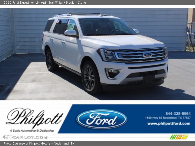 Star White / Medium Stone 2020 Ford Expedition Limited