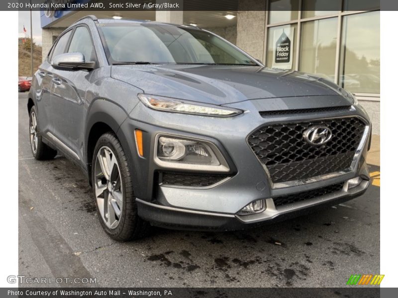 Sonic Silver / Gray/Black 2020 Hyundai Kona Limited AWD