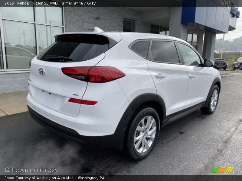 Winter White / Gray 2019 Hyundai Tucson SE AWD