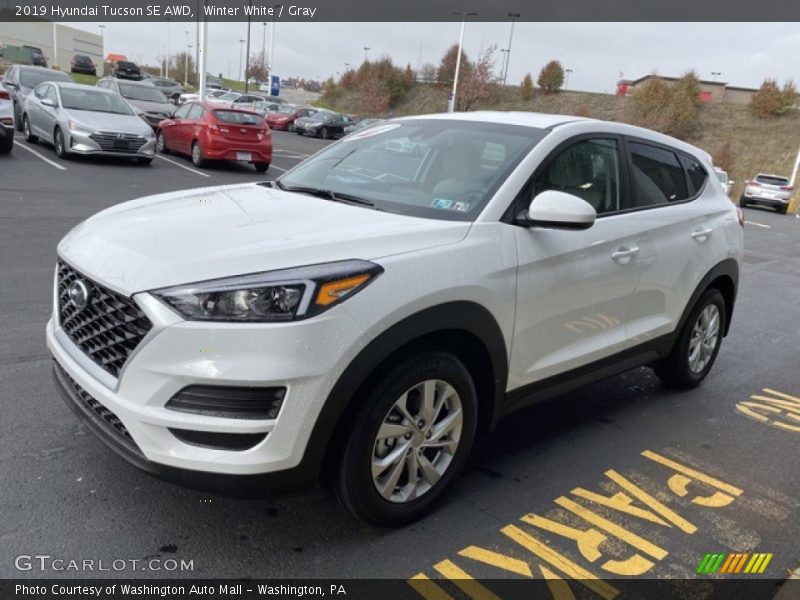 Winter White / Gray 2019 Hyundai Tucson SE AWD