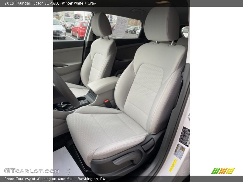 Winter White / Gray 2019 Hyundai Tucson SE AWD