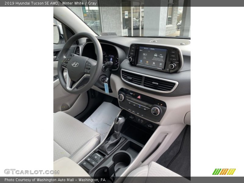 Winter White / Gray 2019 Hyundai Tucson SE AWD