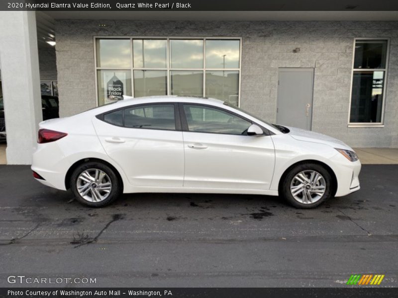 Quartz White Pearl / Black 2020 Hyundai Elantra Value Edition