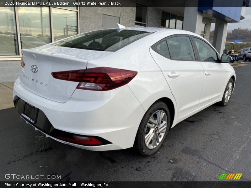 Quartz White Pearl / Black 2020 Hyundai Elantra Value Edition