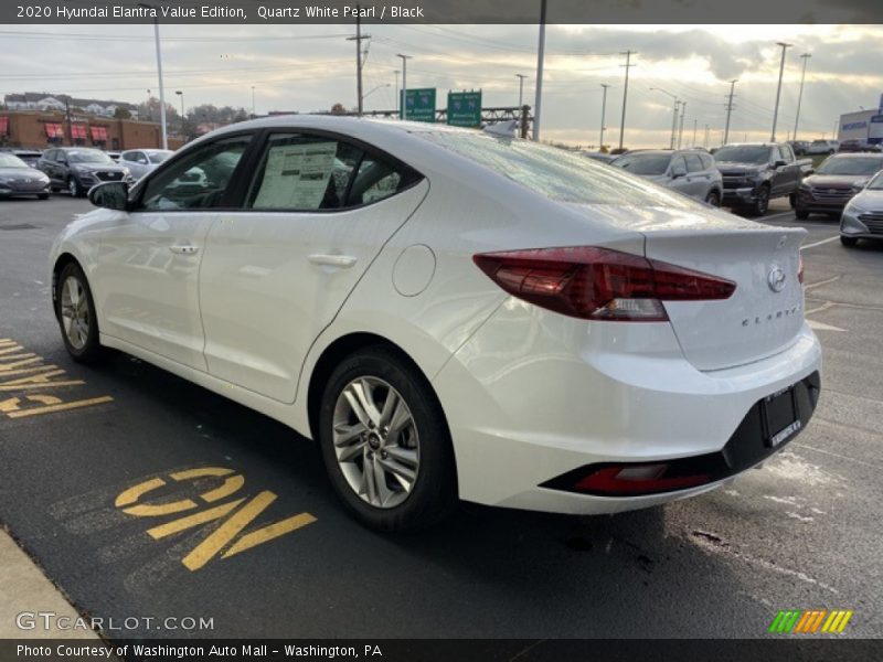 Quartz White Pearl / Black 2020 Hyundai Elantra Value Edition