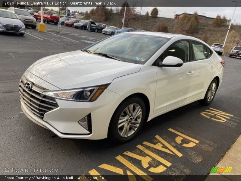 Quartz White Pearl / Black 2020 Hyundai Elantra Value Edition