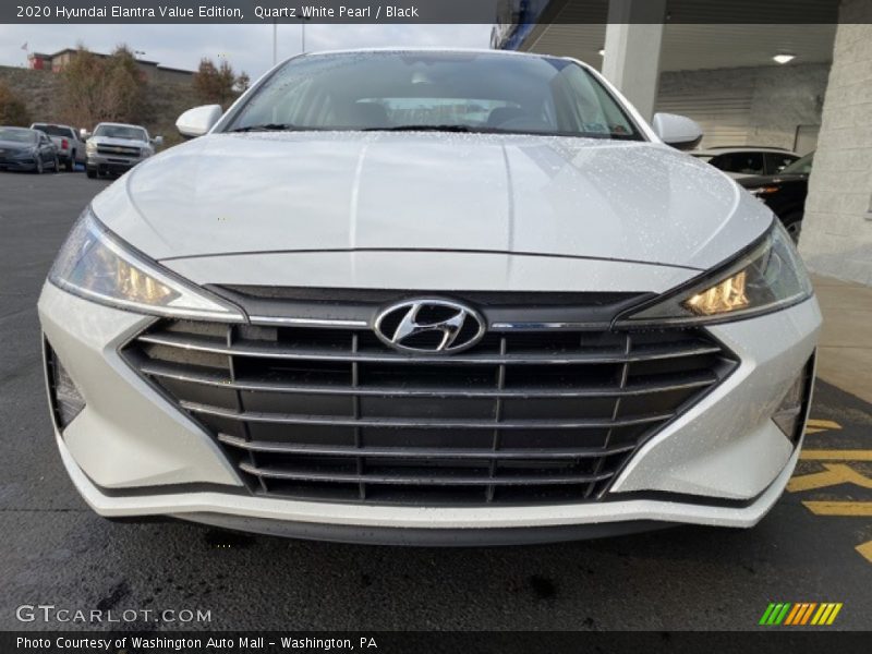 Quartz White Pearl / Black 2020 Hyundai Elantra Value Edition