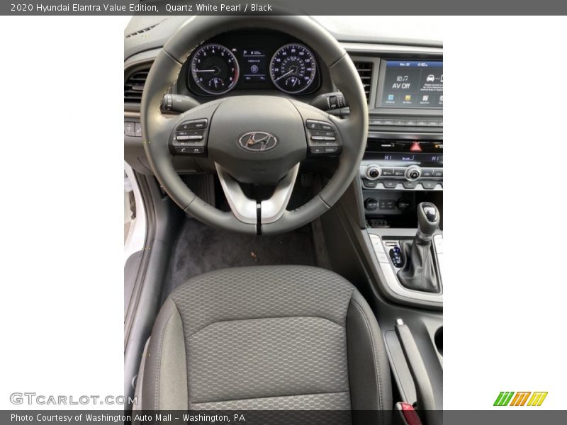 Quartz White Pearl / Black 2020 Hyundai Elantra Value Edition
