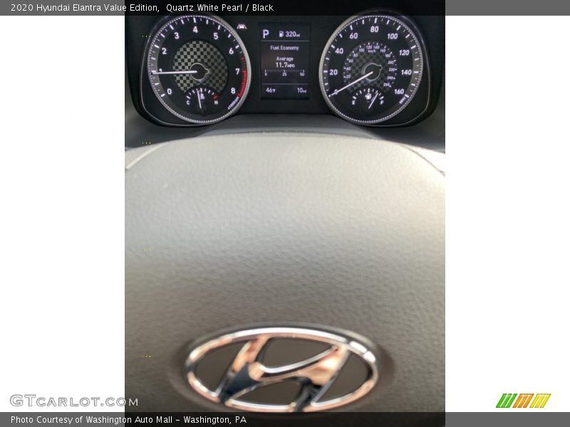 Quartz White Pearl / Black 2020 Hyundai Elantra Value Edition