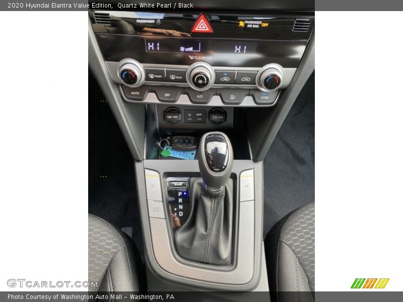 Quartz White Pearl / Black 2020 Hyundai Elantra Value Edition