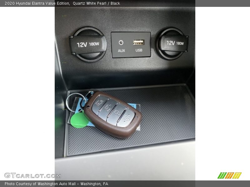 Quartz White Pearl / Black 2020 Hyundai Elantra Value Edition