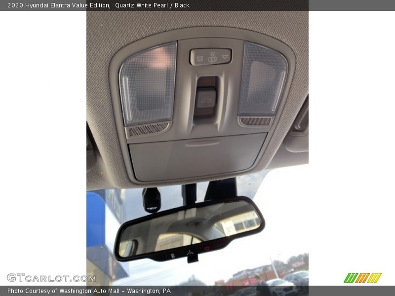 Quartz White Pearl / Black 2020 Hyundai Elantra Value Edition