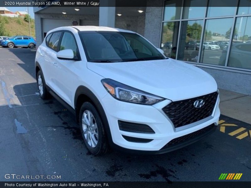 Winter White / Gray 2020 Hyundai Tucson SE AWD