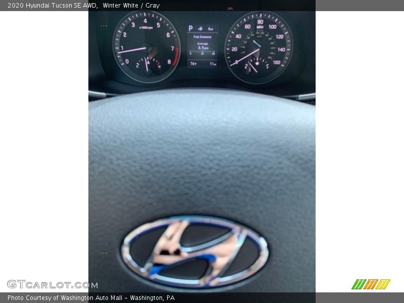 Winter White / Gray 2020 Hyundai Tucson SE AWD