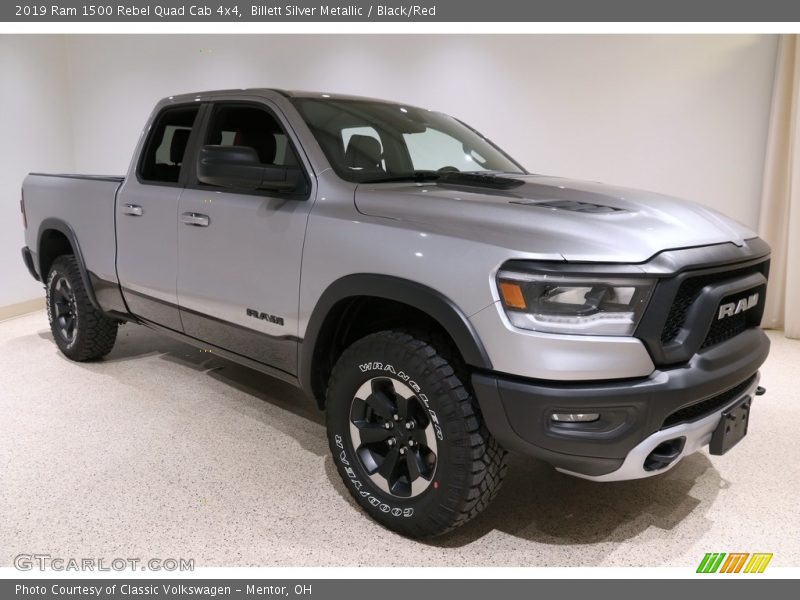 Billett Silver Metallic / Black/Red 2019 Ram 1500 Rebel Quad Cab 4x4