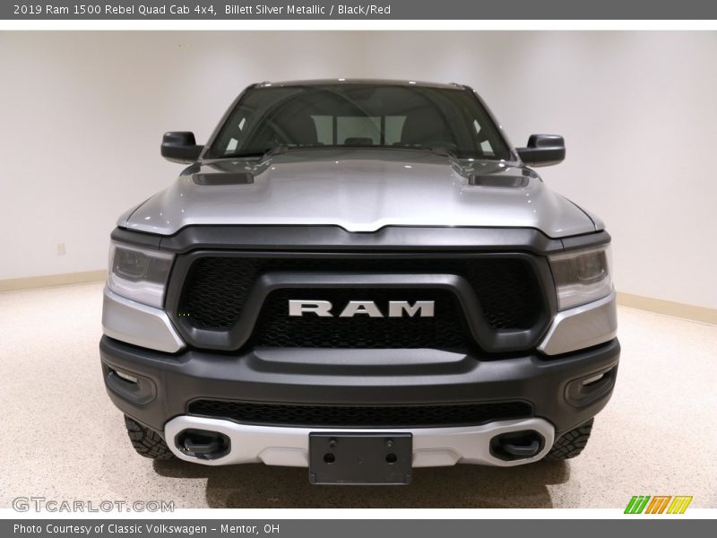 Billett Silver Metallic / Black/Red 2019 Ram 1500 Rebel Quad Cab 4x4