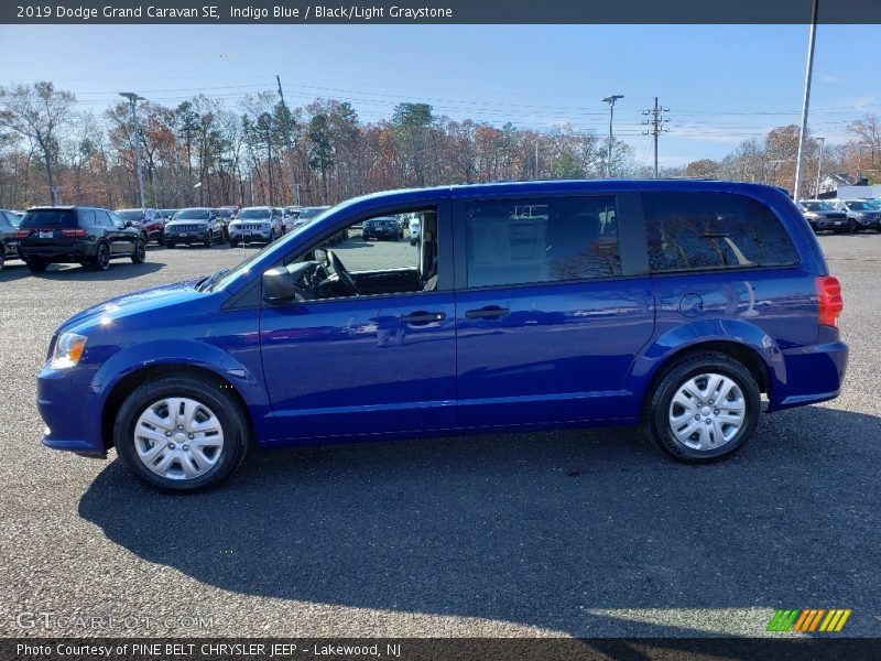 Indigo Blue / Black/Light Graystone 2019 Dodge Grand Caravan SE