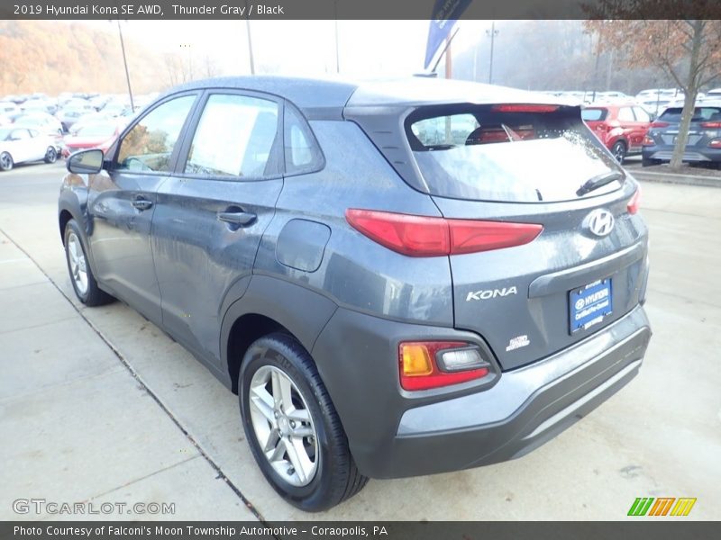 Thunder Gray / Black 2019 Hyundai Kona SE AWD