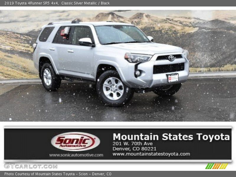 Classic Silver Metallic / Black 2019 Toyota 4Runner SR5 4x4