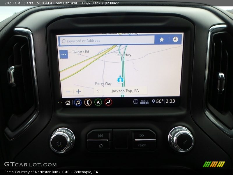 Navigation of 2020 Sierra 1500 AT4 Crew Cab 4WD