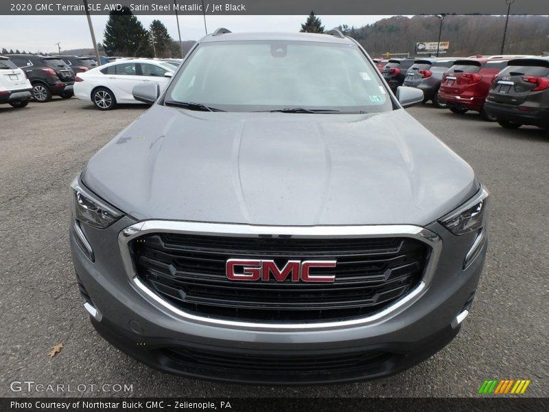 Satin Steel Metallic / Jet Black 2020 GMC Terrain SLE AWD