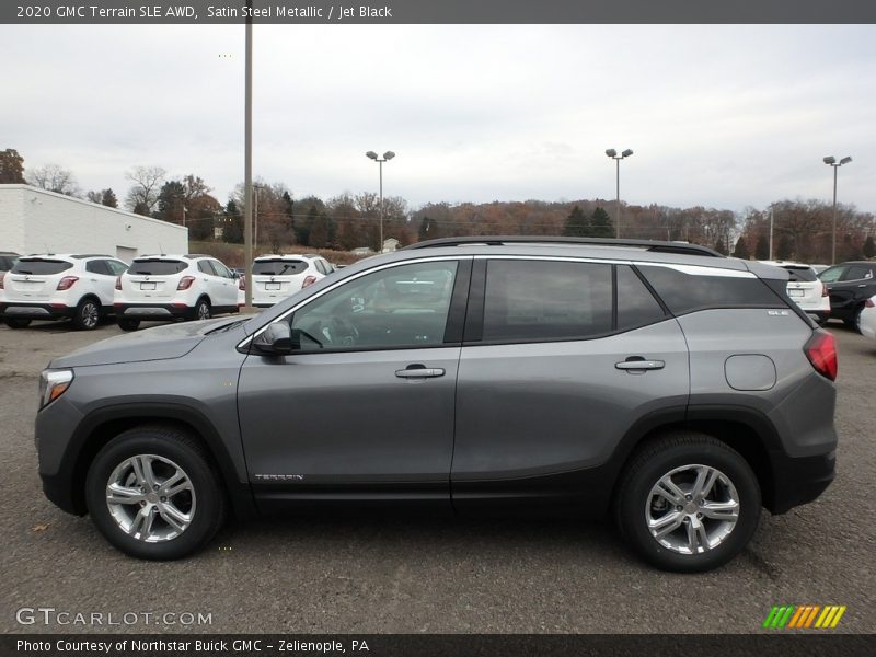 Satin Steel Metallic / Jet Black 2020 GMC Terrain SLE AWD