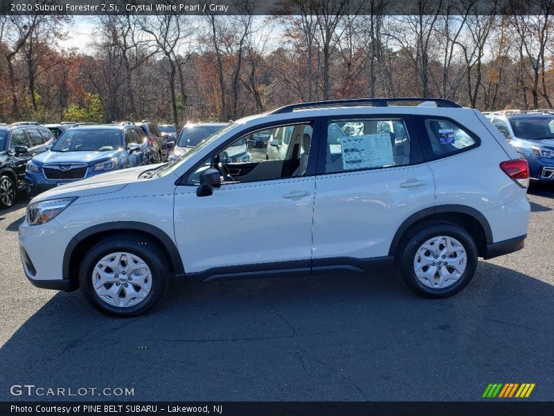 Crystal White Pearl / Gray 2020 Subaru Forester 2.5i