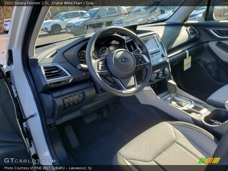 Crystal White Pearl / Gray 2020 Subaru Forester 2.5i