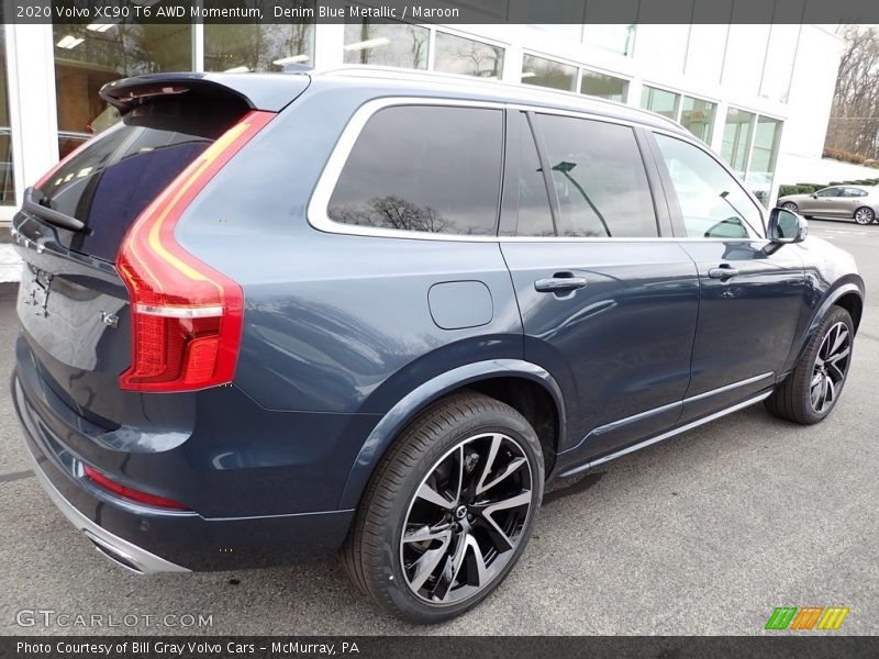 Denim Blue Metallic / Maroon 2020 Volvo XC90 T6 AWD Momentum