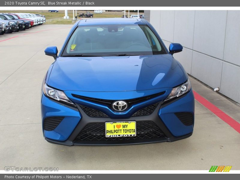 Blue Streak Metallic / Black 2020 Toyota Camry SE