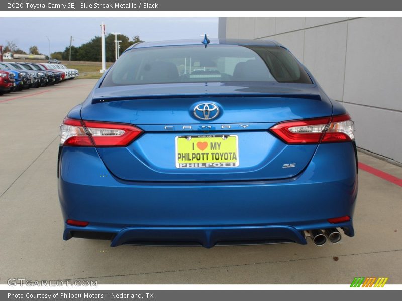 Blue Streak Metallic / Black 2020 Toyota Camry SE