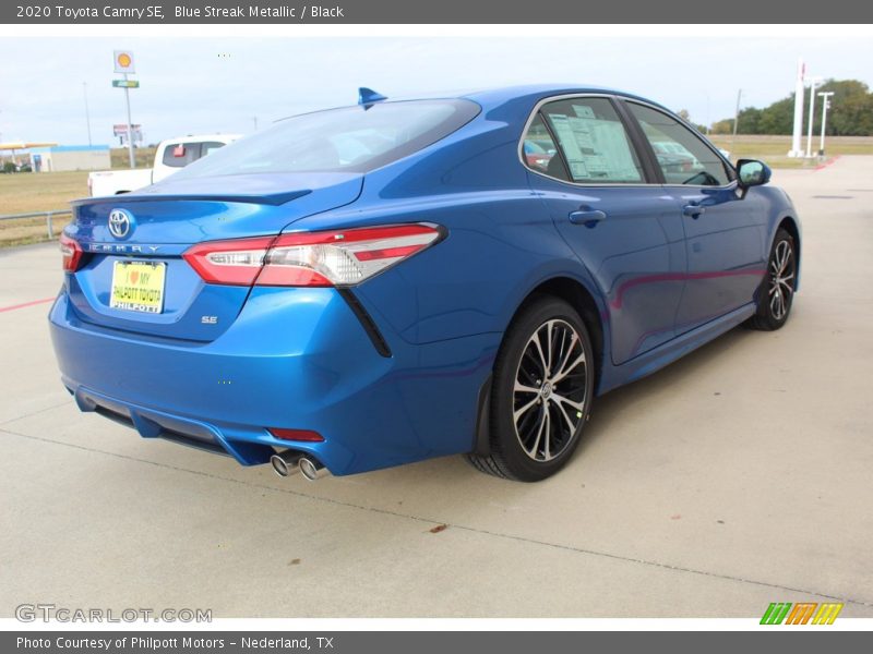 Blue Streak Metallic / Black 2020 Toyota Camry SE
