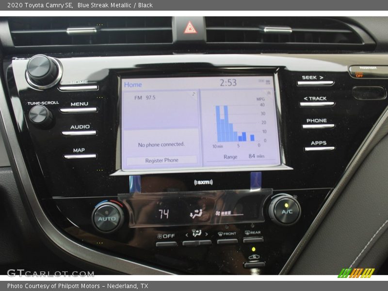 Blue Streak Metallic / Black 2020 Toyota Camry SE
