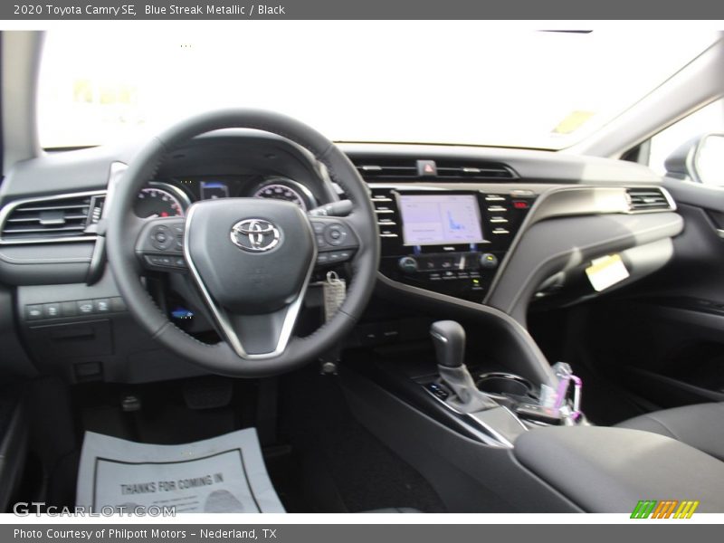 Blue Streak Metallic / Black 2020 Toyota Camry SE