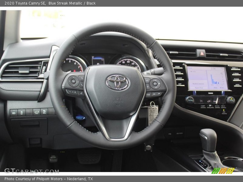 Blue Streak Metallic / Black 2020 Toyota Camry SE