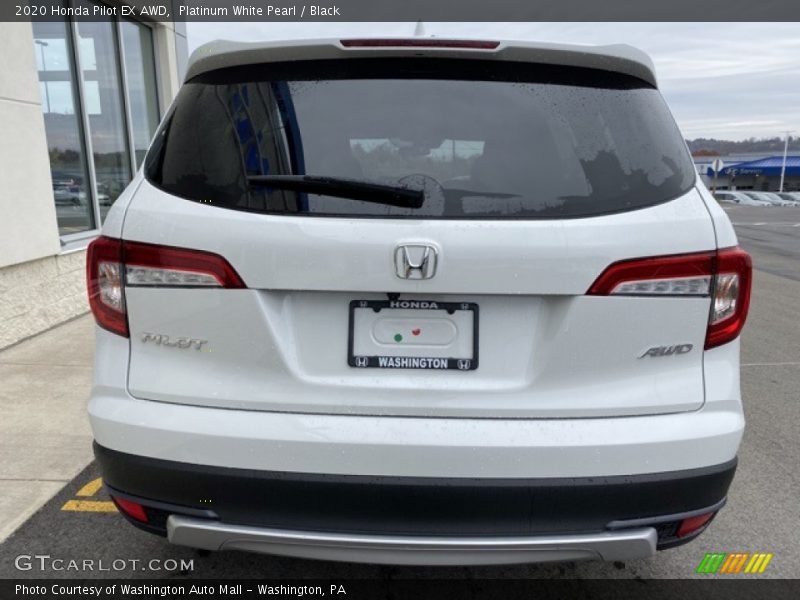 Platinum White Pearl / Black 2020 Honda Pilot EX AWD