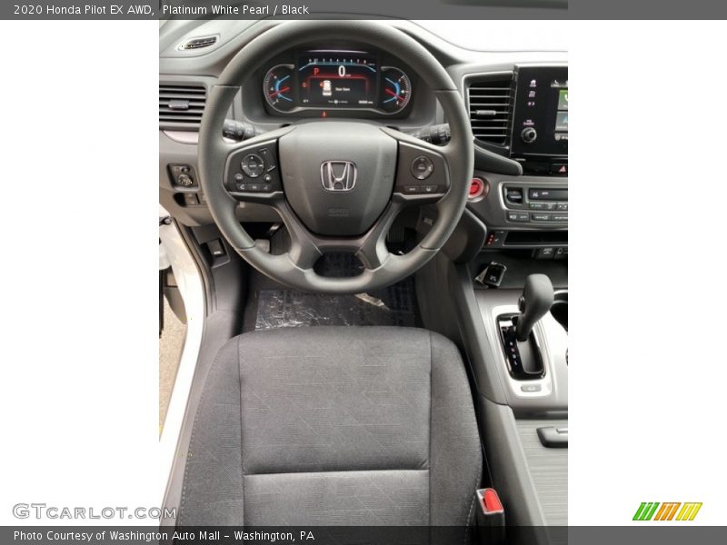 Platinum White Pearl / Black 2020 Honda Pilot EX AWD