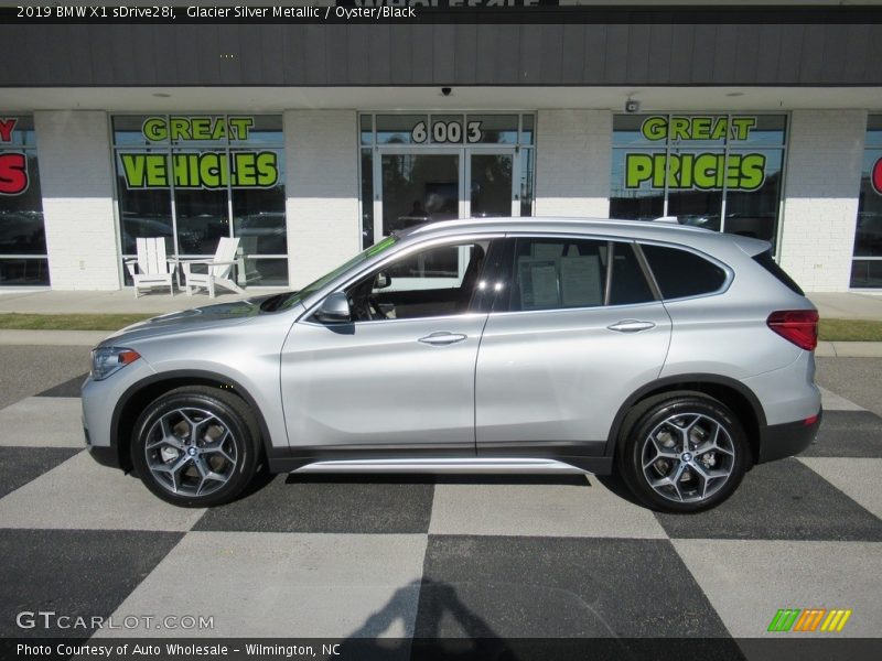 Glacier Silver Metallic / Oyster/Black 2019 BMW X1 sDrive28i