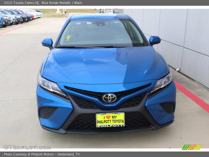 Blue Streak Metallic / Black 2020 Toyota Camry SE