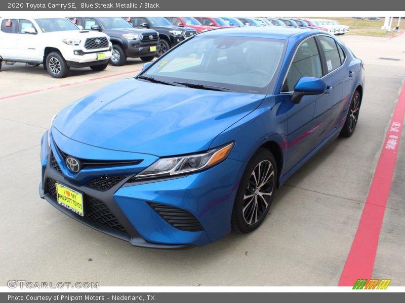 Blue Streak Metallic / Black 2020 Toyota Camry SE