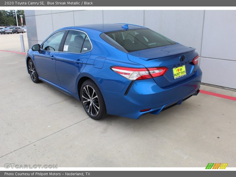 Blue Streak Metallic / Black 2020 Toyota Camry SE