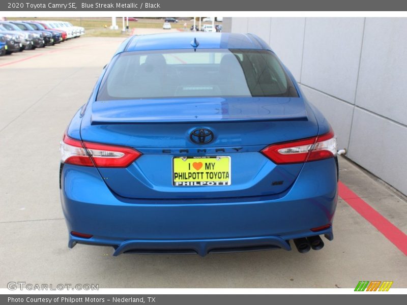 Blue Streak Metallic / Black 2020 Toyota Camry SE