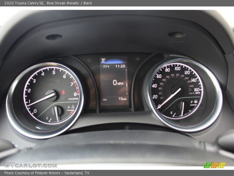 Blue Streak Metallic / Black 2020 Toyota Camry SE