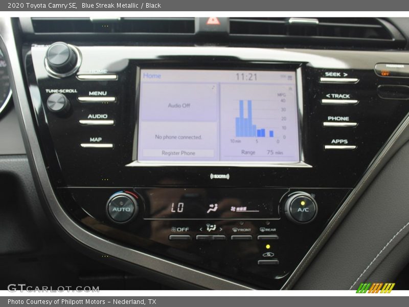 Blue Streak Metallic / Black 2020 Toyota Camry SE
