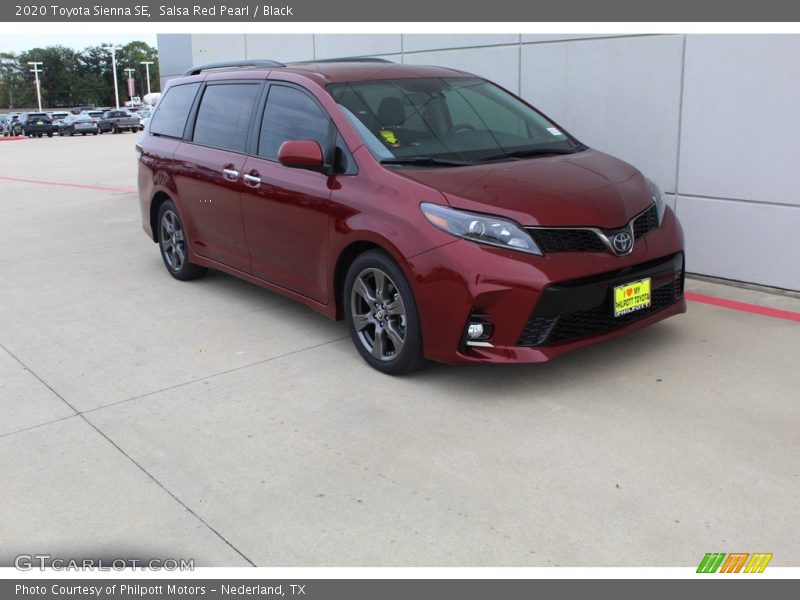 Salsa Red Pearl / Black 2020 Toyota Sienna SE
